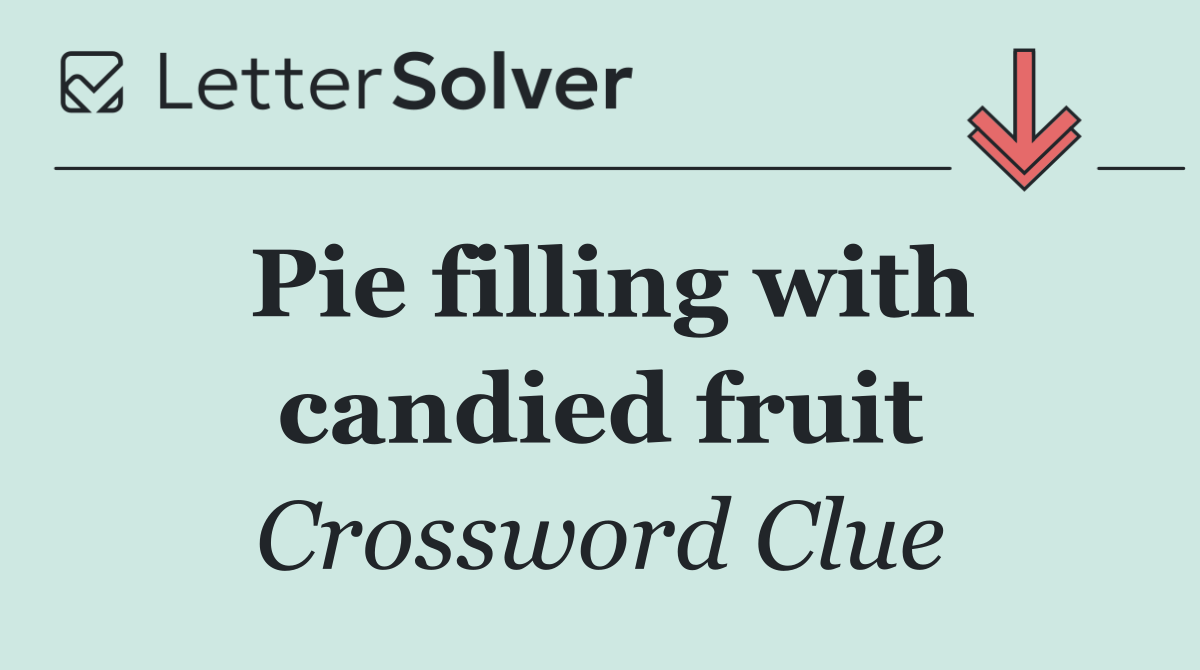 Pie filling with candied fruit