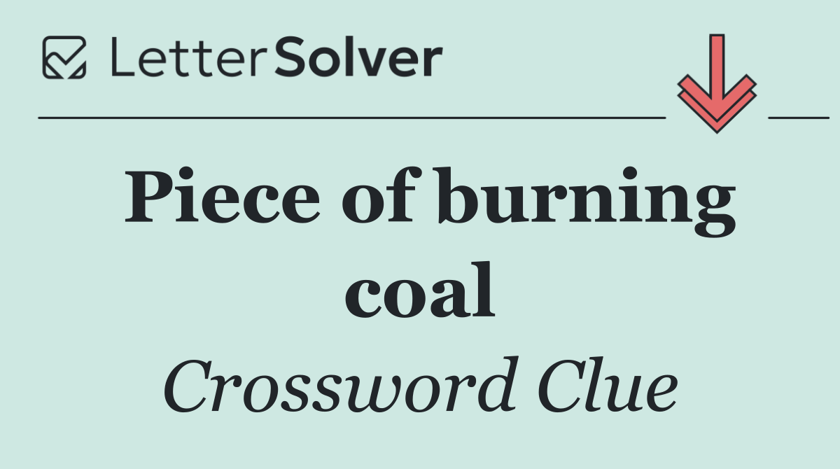 Piece of burning coal