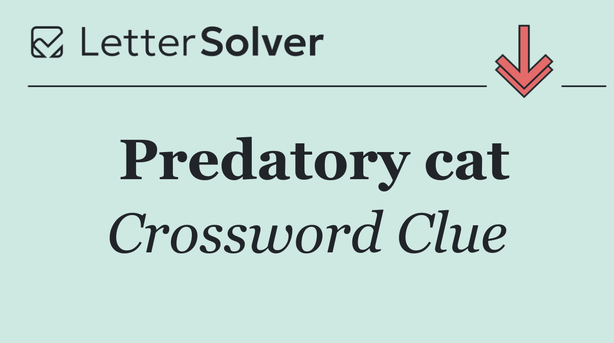 Predatory cat