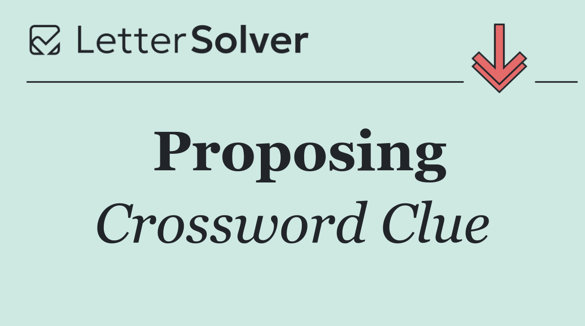 Proposing