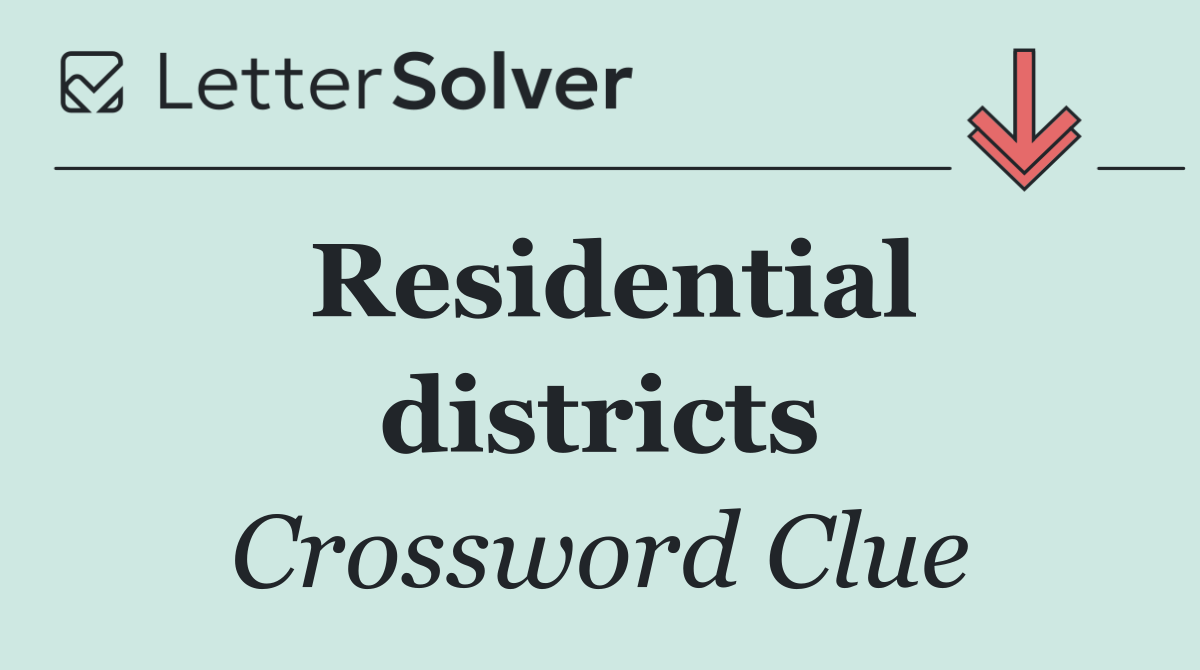 Residential districts