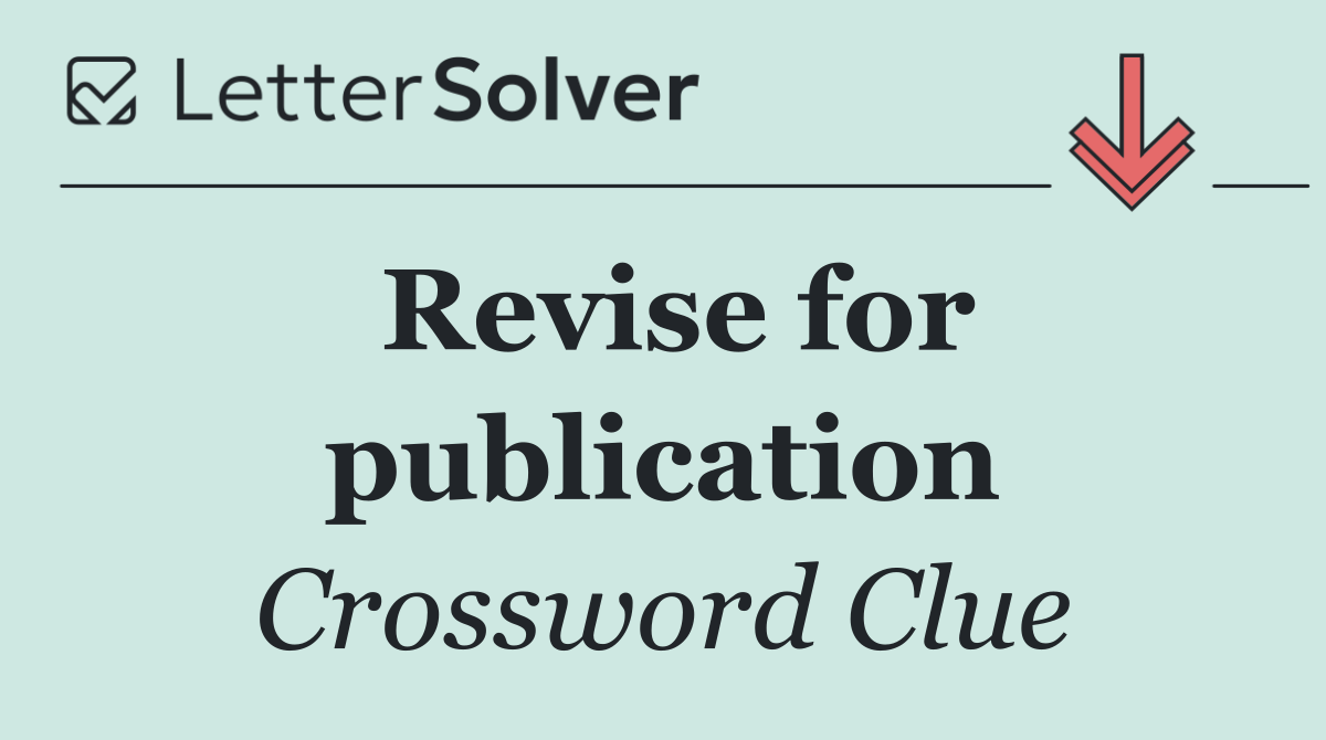 Revise for publication