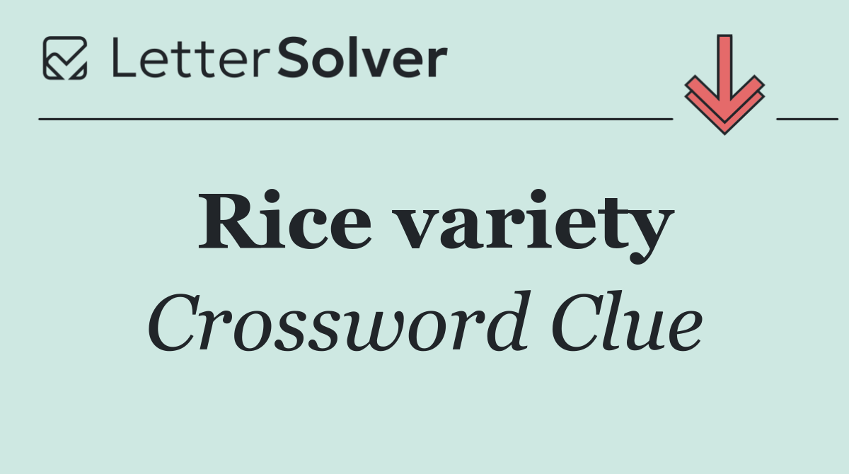 Rice variety