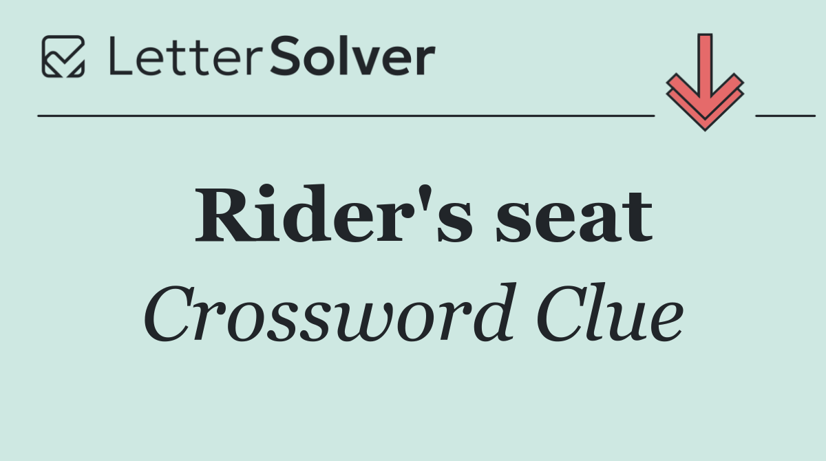 Rider's seat