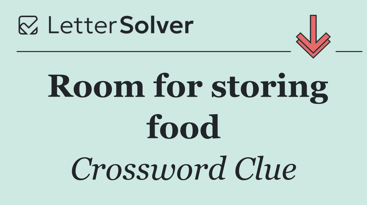 Room for storing food