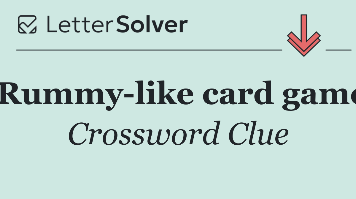 Rummy like card game