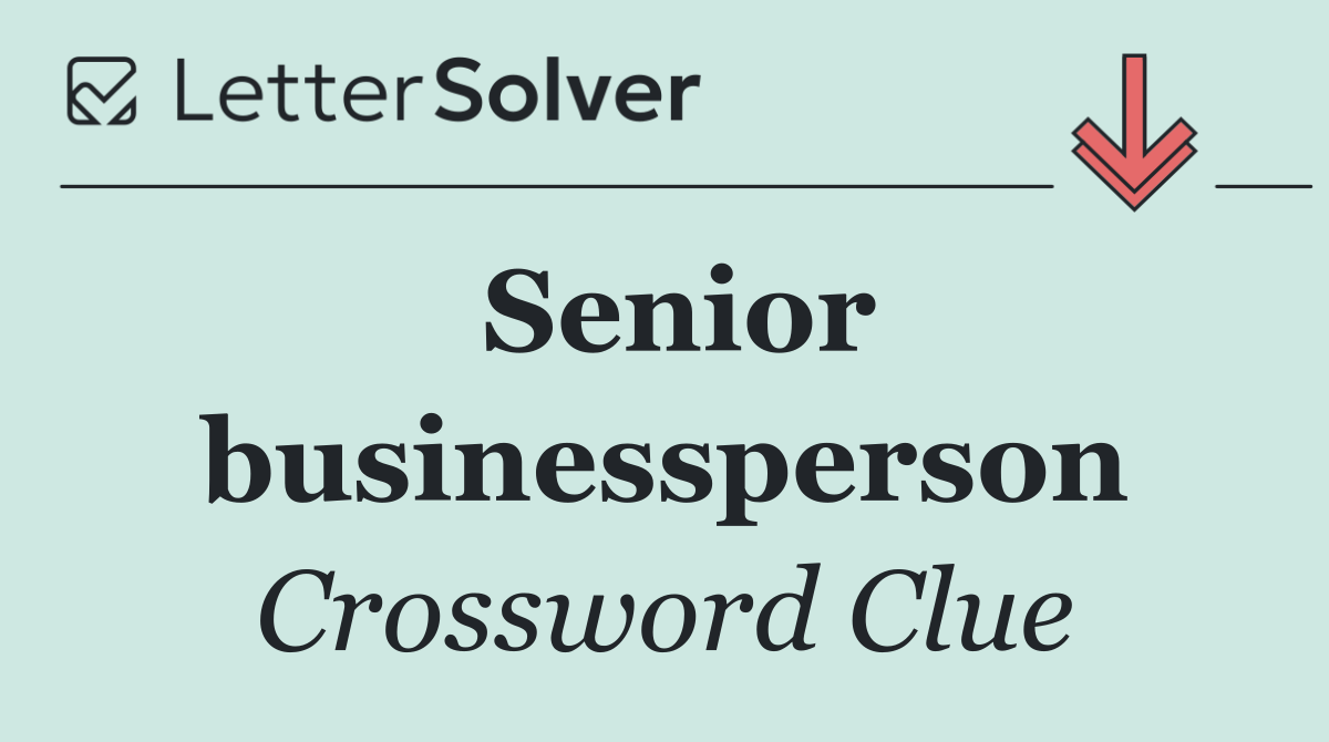 Senior businessperson