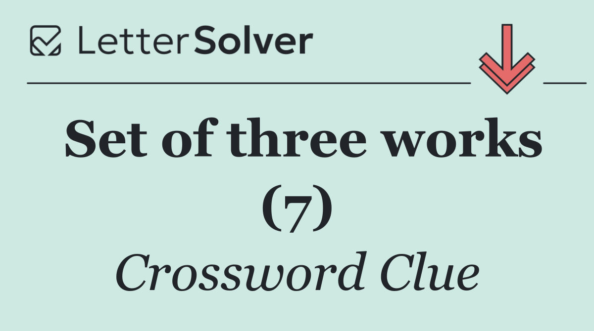 Set of three works (7)