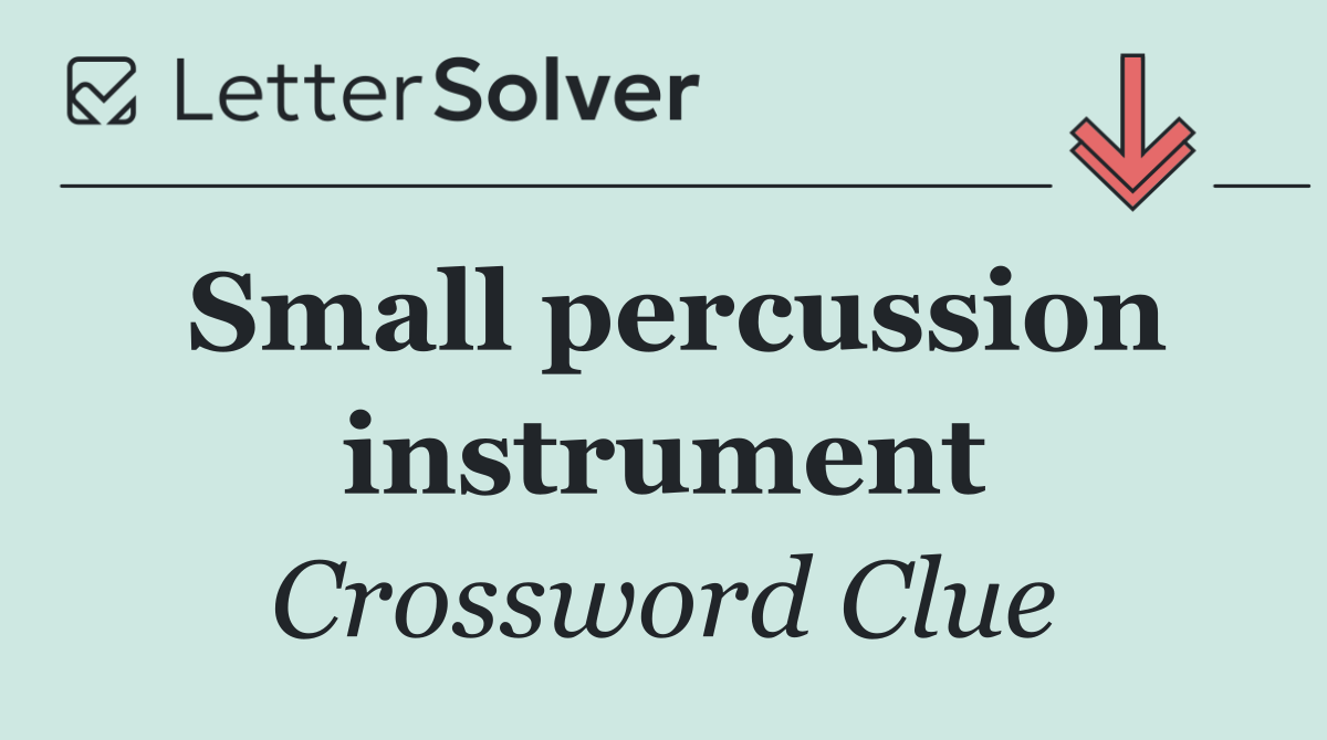 Small percussion instrument