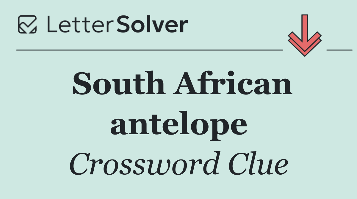 South African antelope