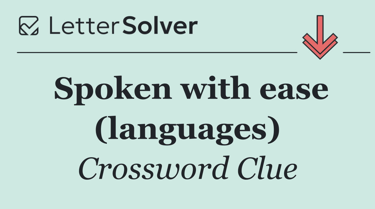 Spoken with ease (languages)