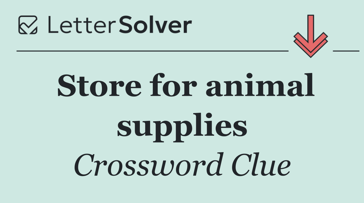 Store for animal supplies