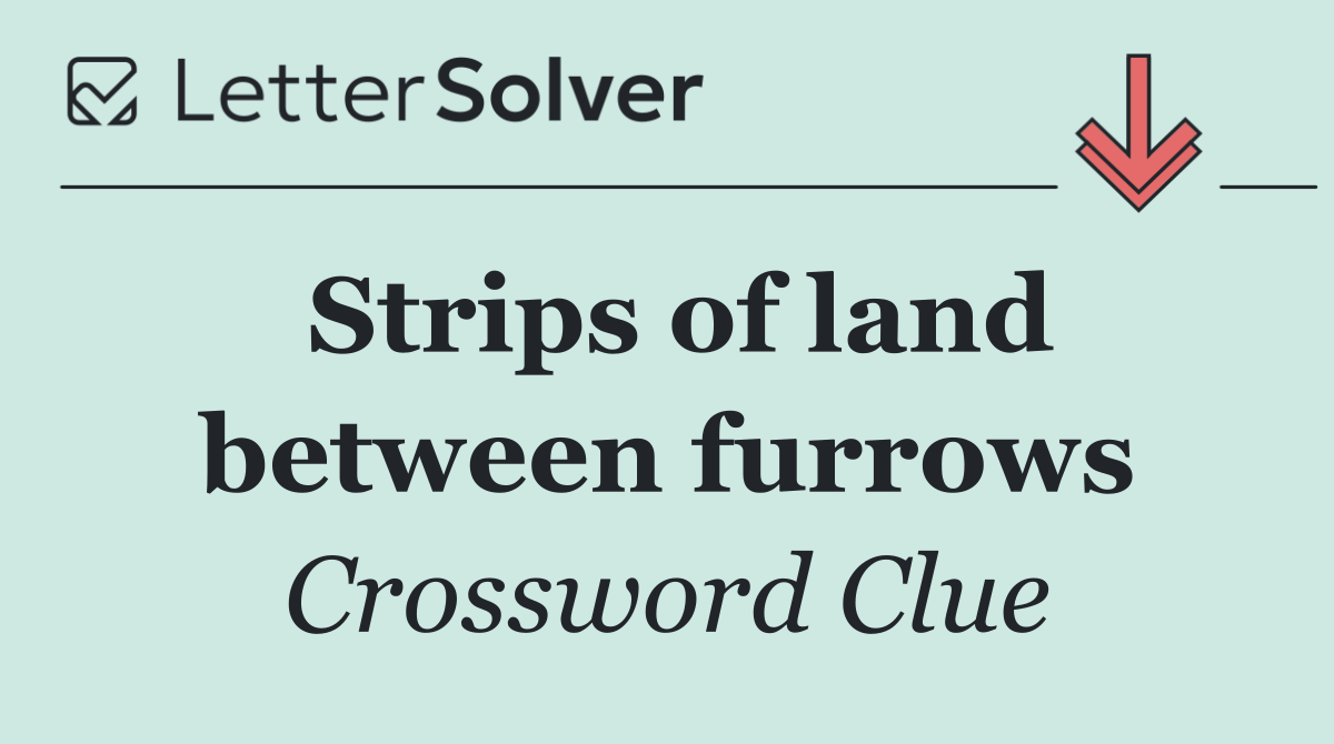 Strips of land between furrows