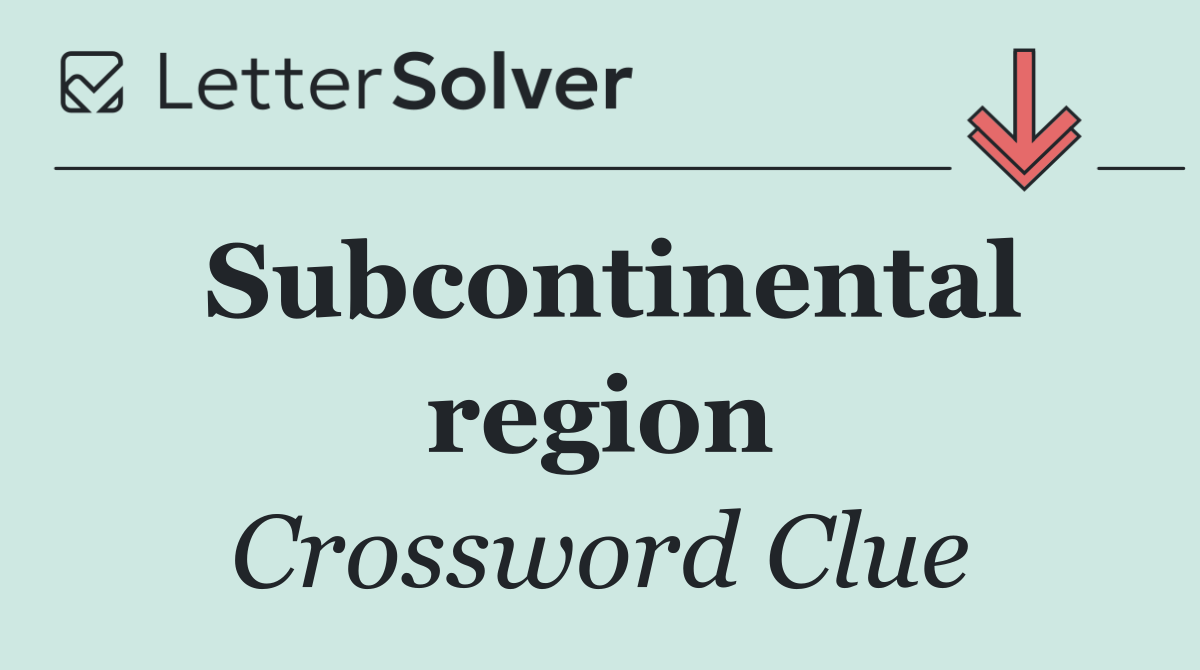 Subcontinental region