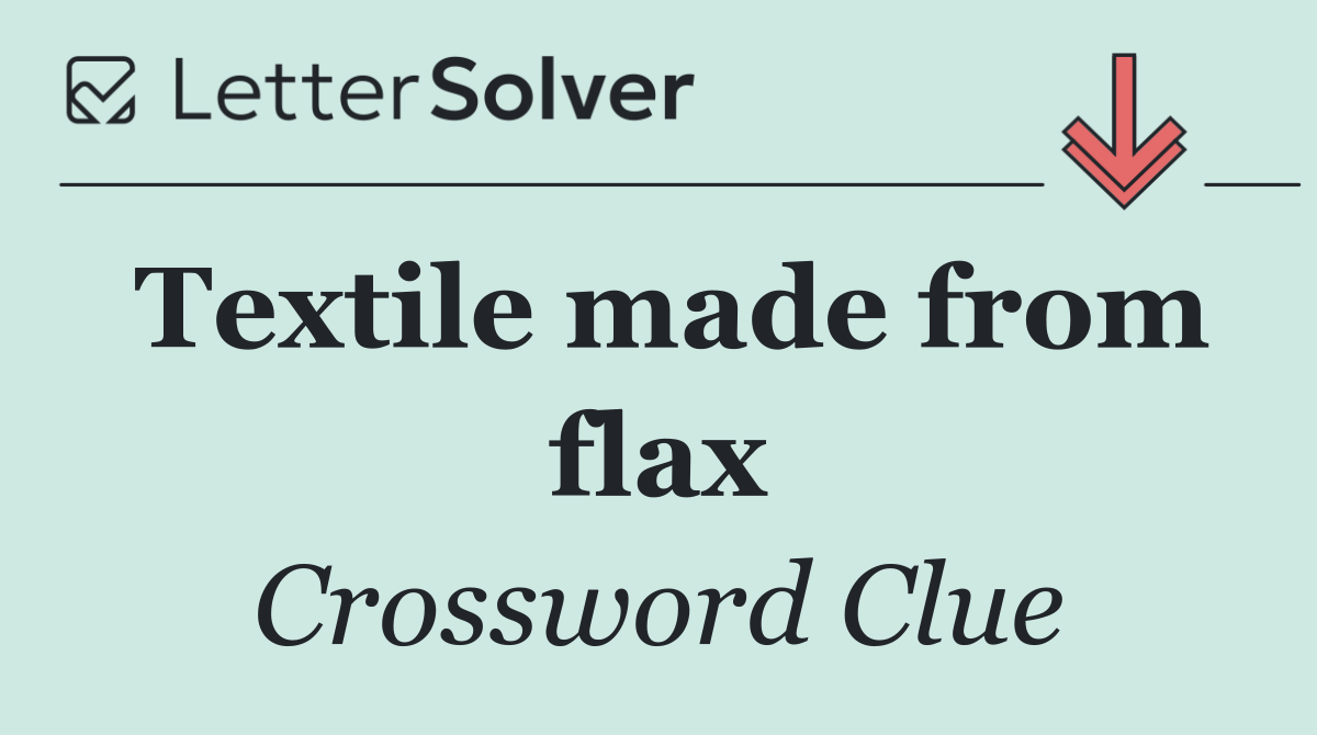 Textile made from flax