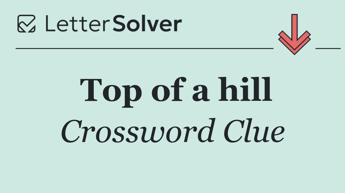 Top of a hill