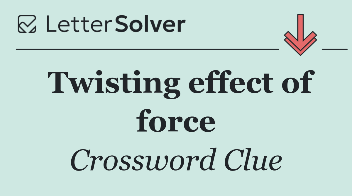 Twisting effect of force