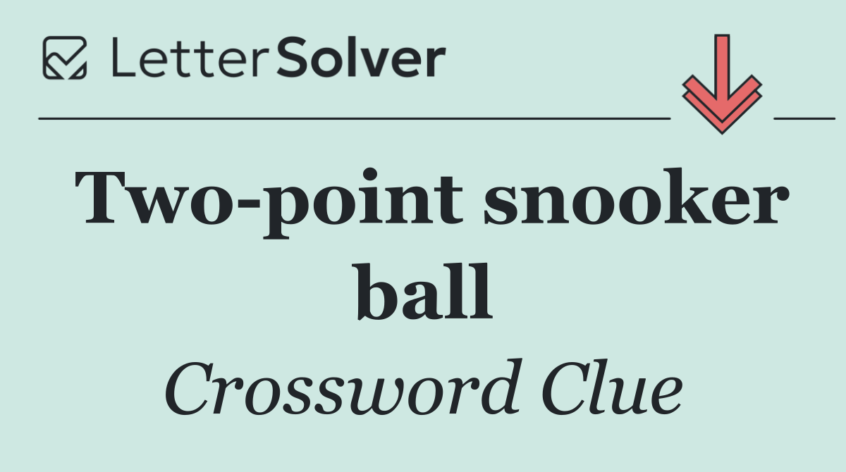 Two point snooker ball