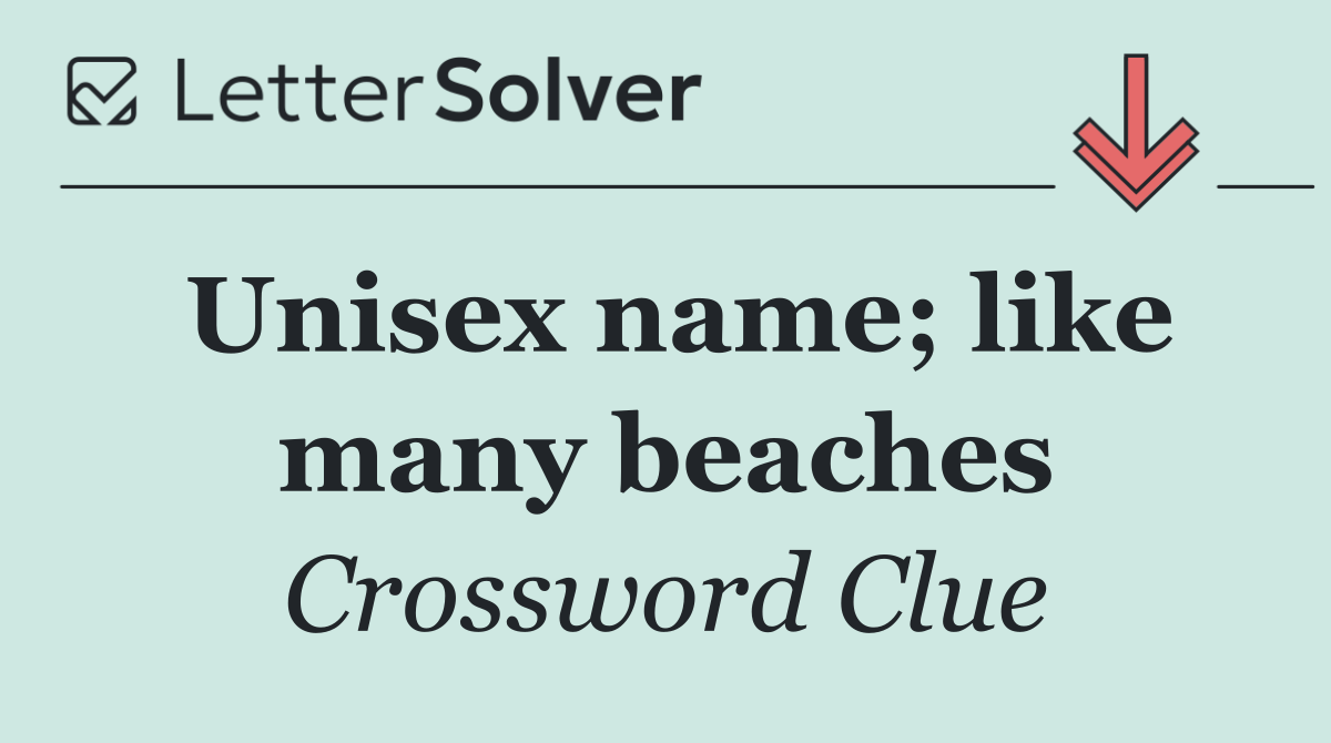 Unisex name; like many beaches