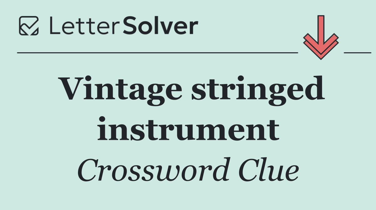 Vintage stringed instrument