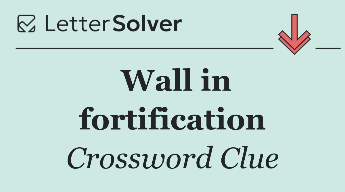 Wall in fortification