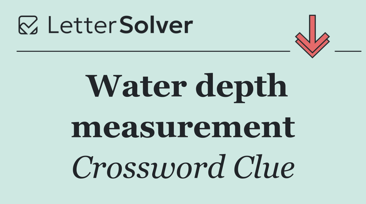 Water depth measurement