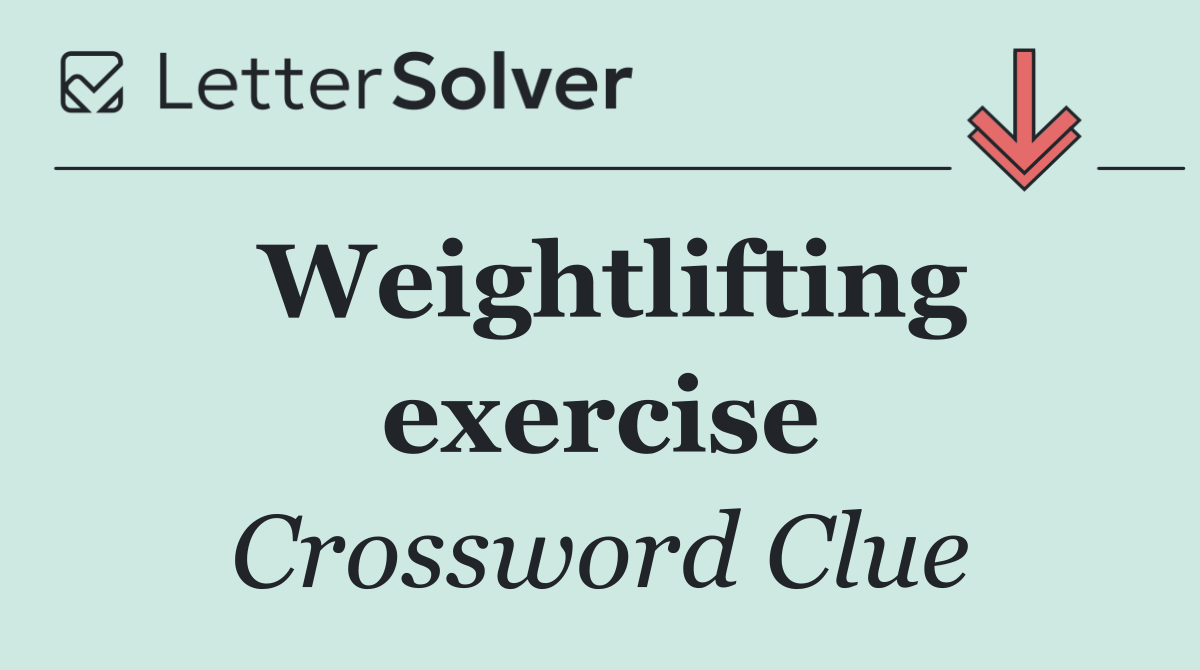 Weightlifting exercise