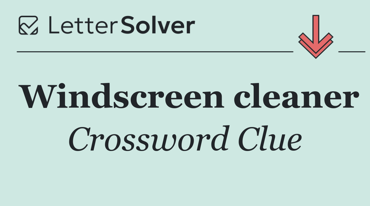 Windscreen cleaner