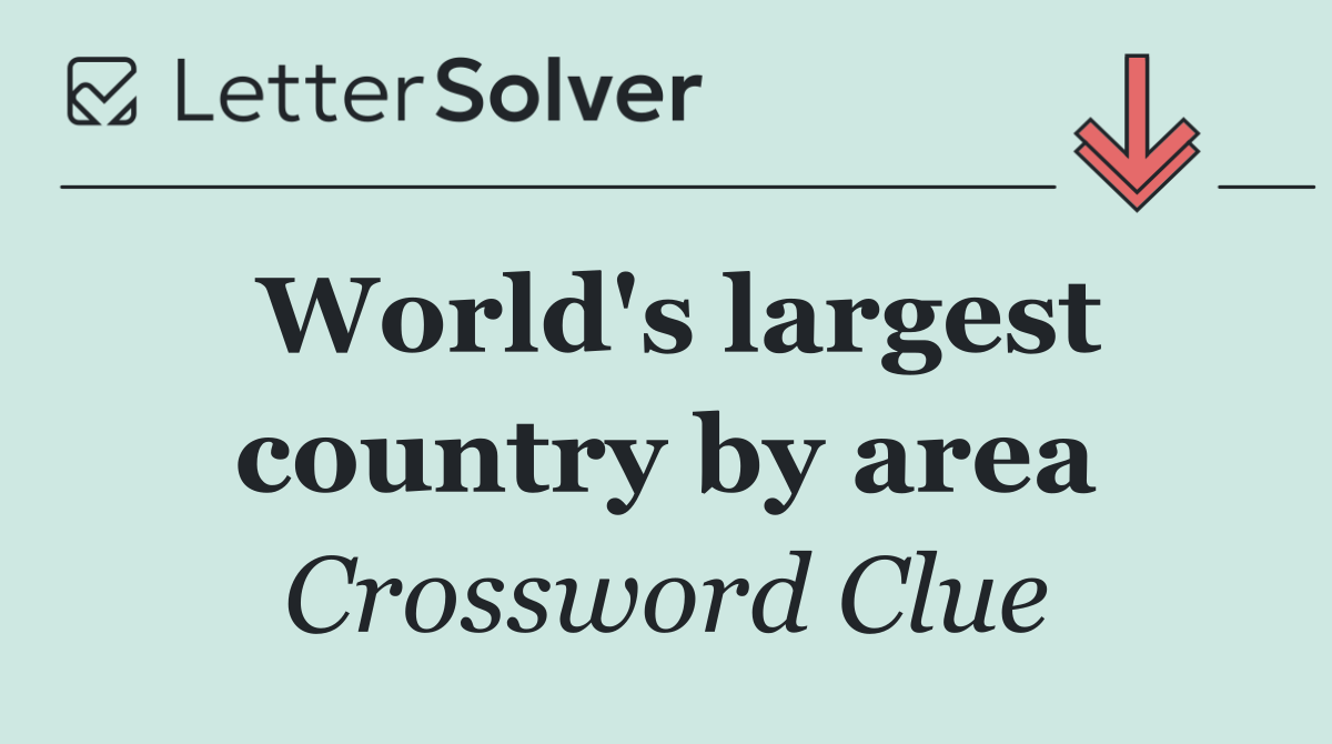 World's largest country by area