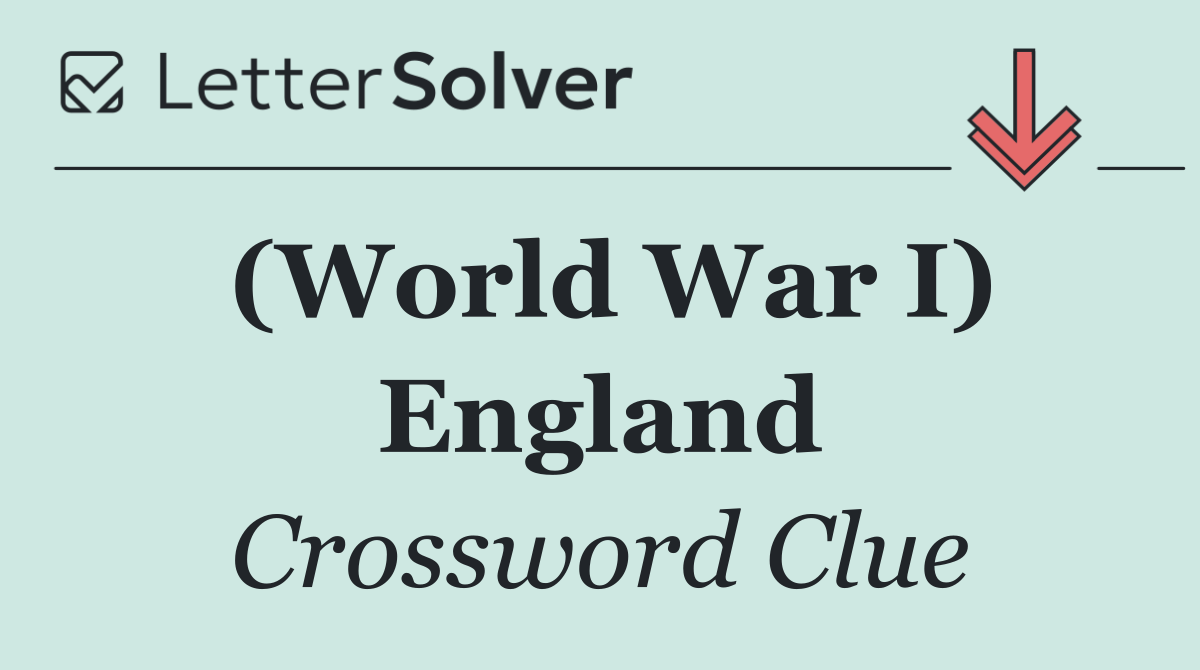 (World War I) England