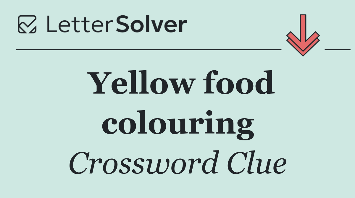 Yellow food colouring