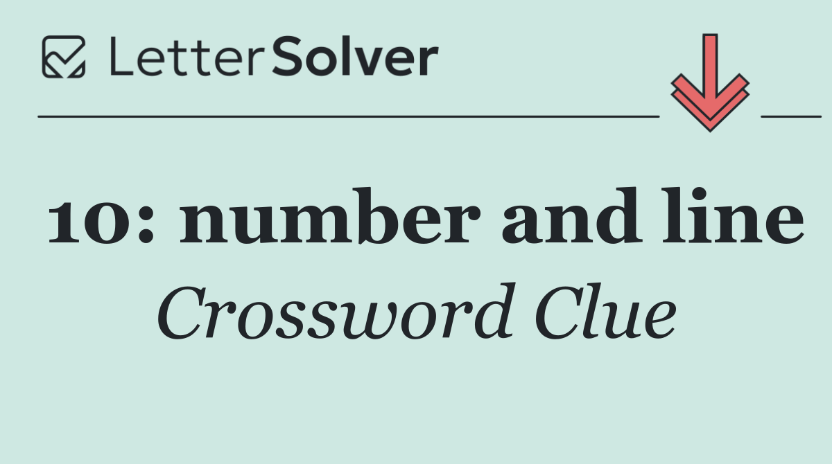 10: number and line