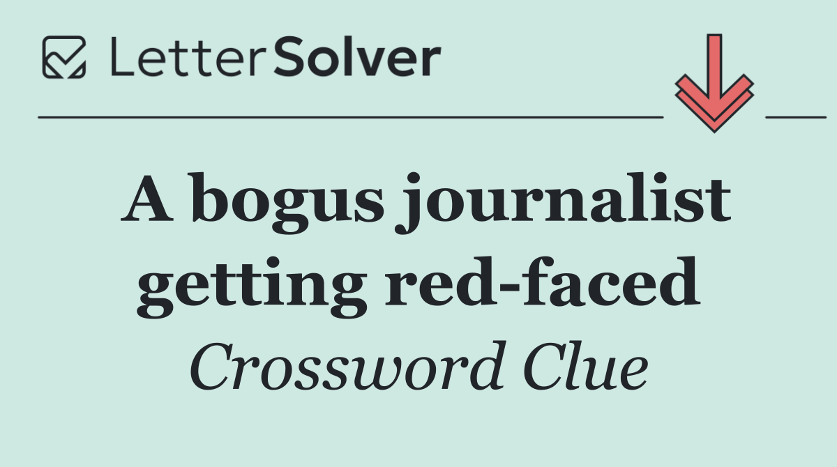 A bogus journalist getting red faced