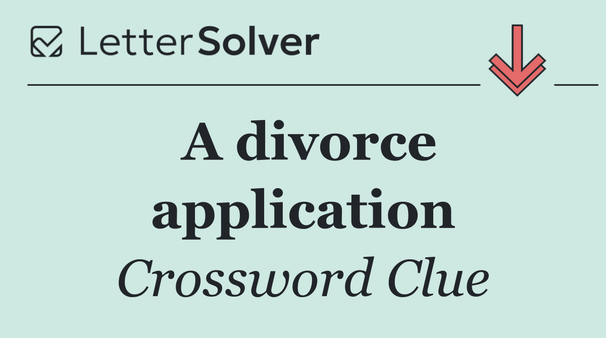 A divorce application