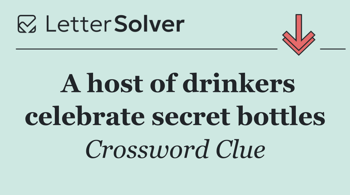 A host of drinkers celebrate secret bottles