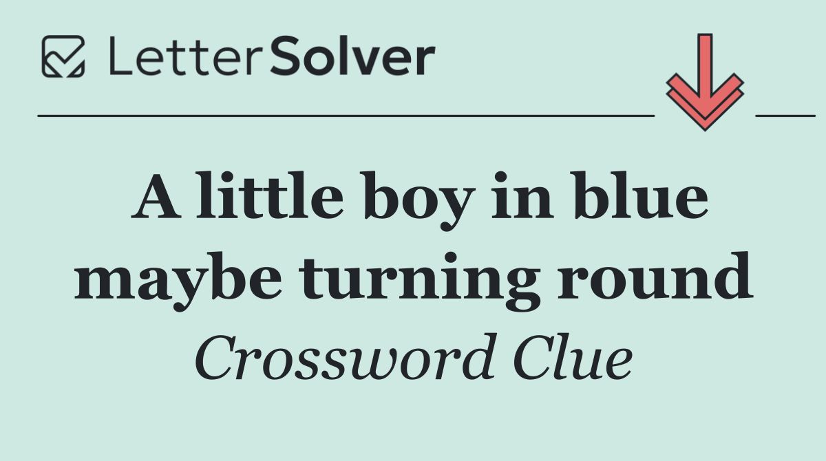 A little boy in blue maybe turning round