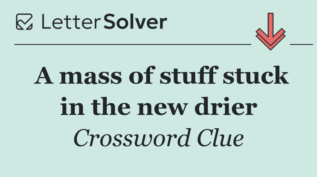 A mass of stuff stuck in the new drier