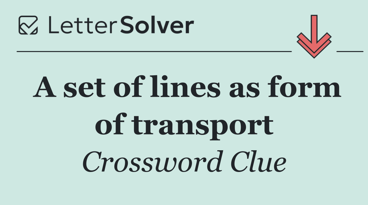 A set of lines as form of transport