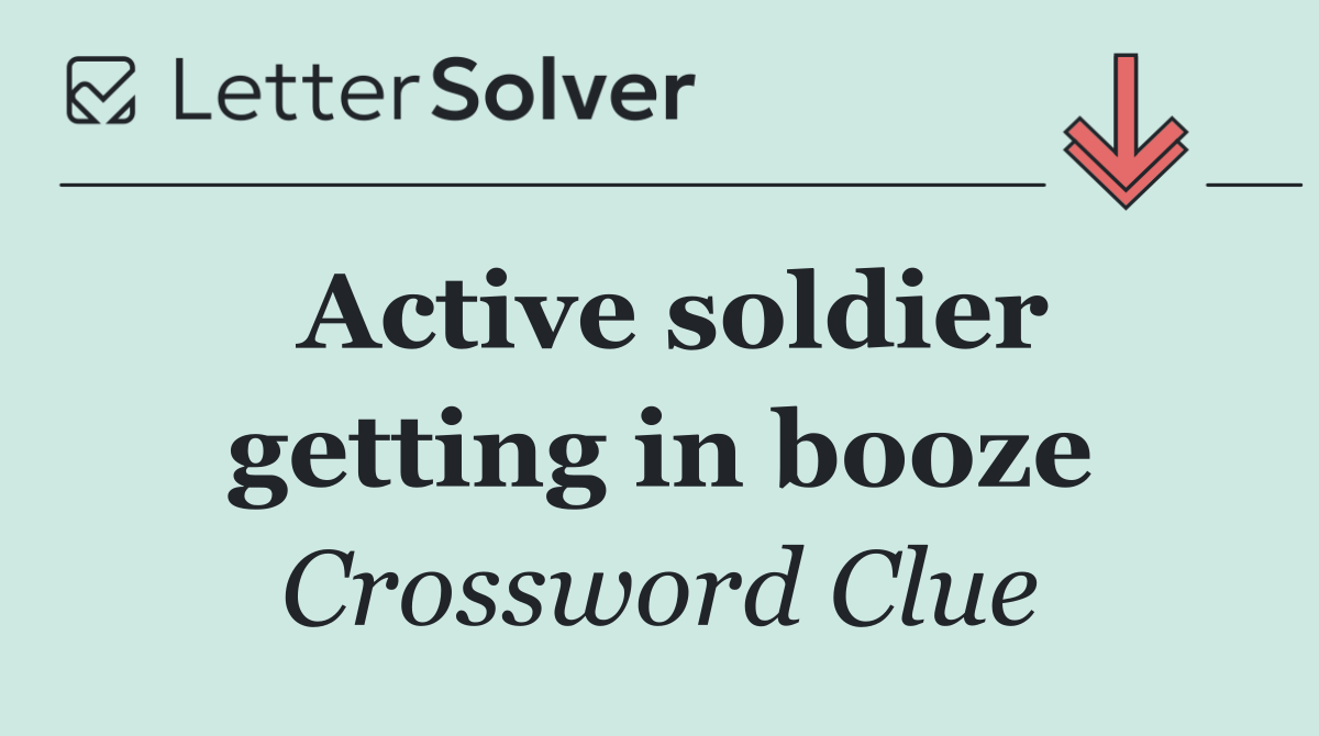 Active soldier getting in booze
