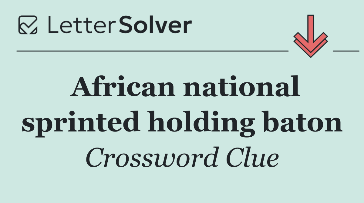 African national sprinted holding baton