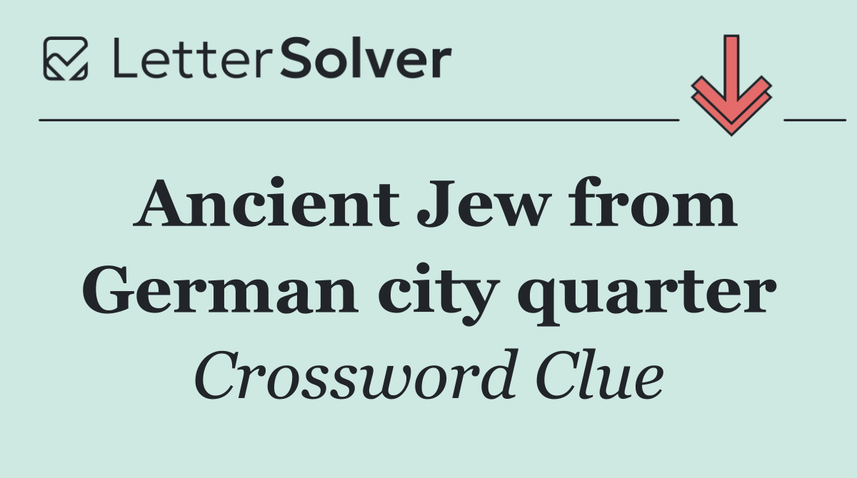 Ancient Jew from German city quarter