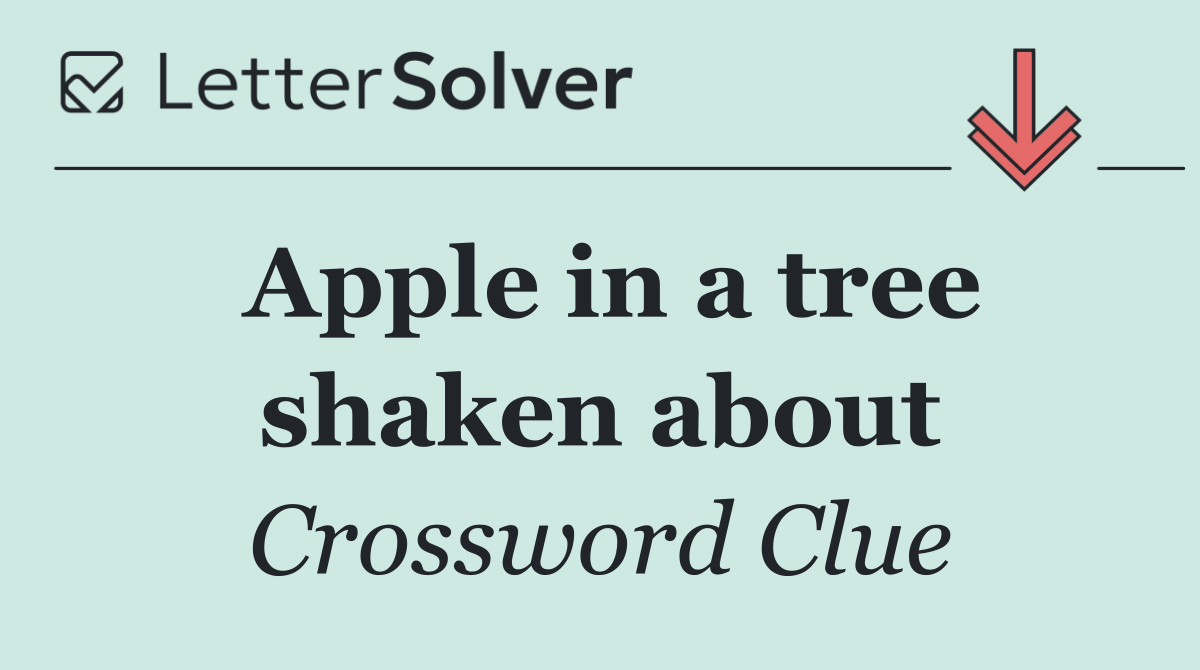 Apple in a tree shaken about