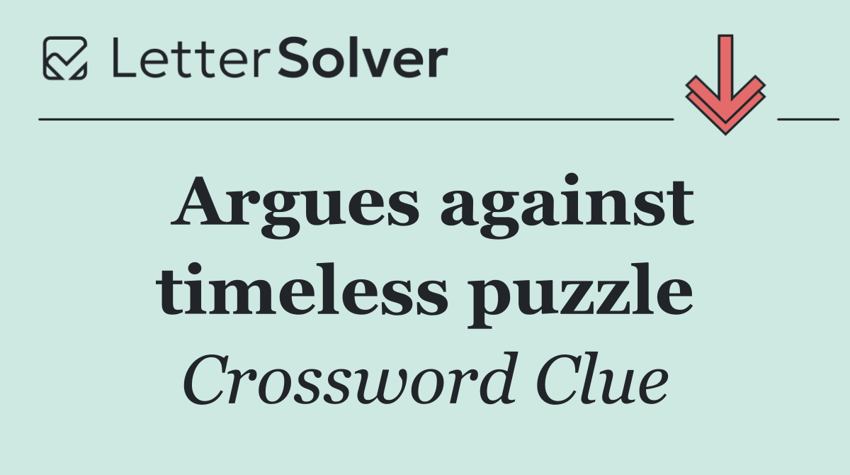 Argues against timeless puzzle