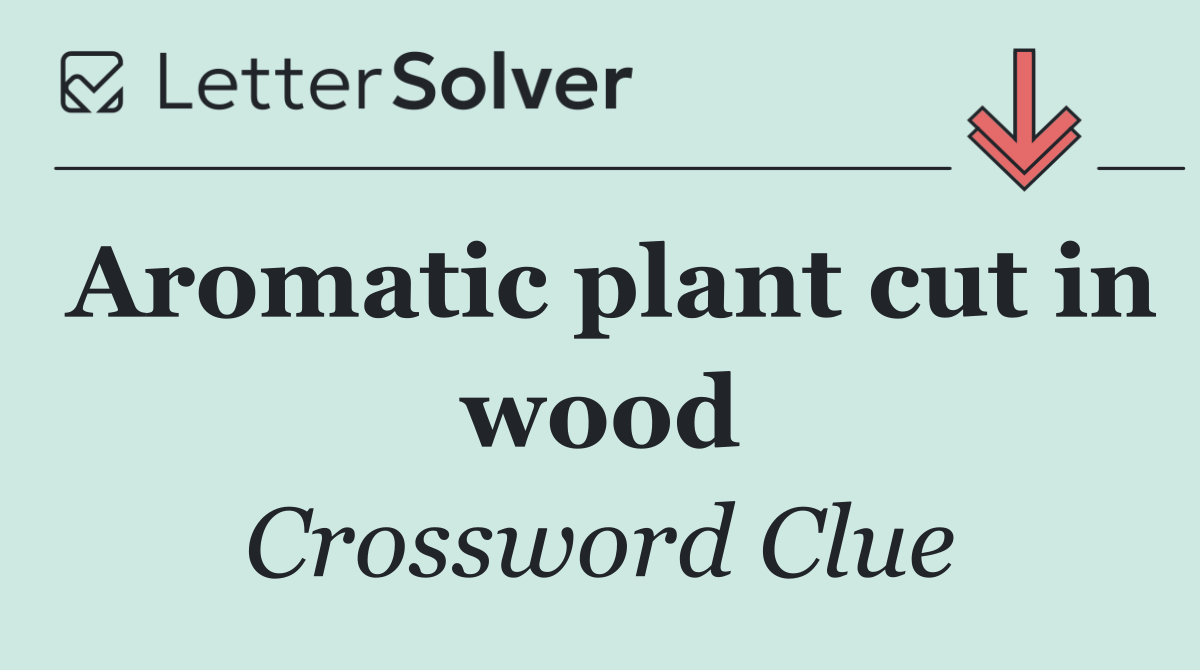 Aromatic plant cut in wood