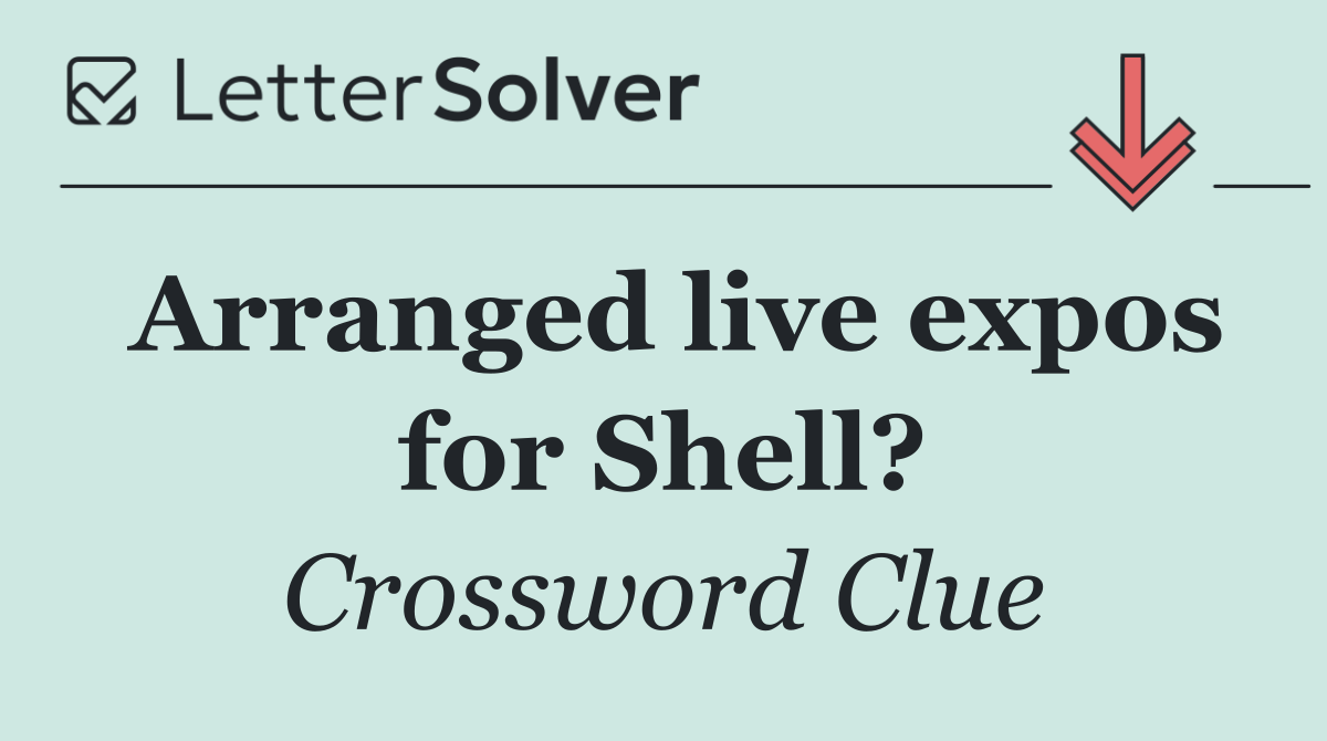 Arranged live expos for Shell?