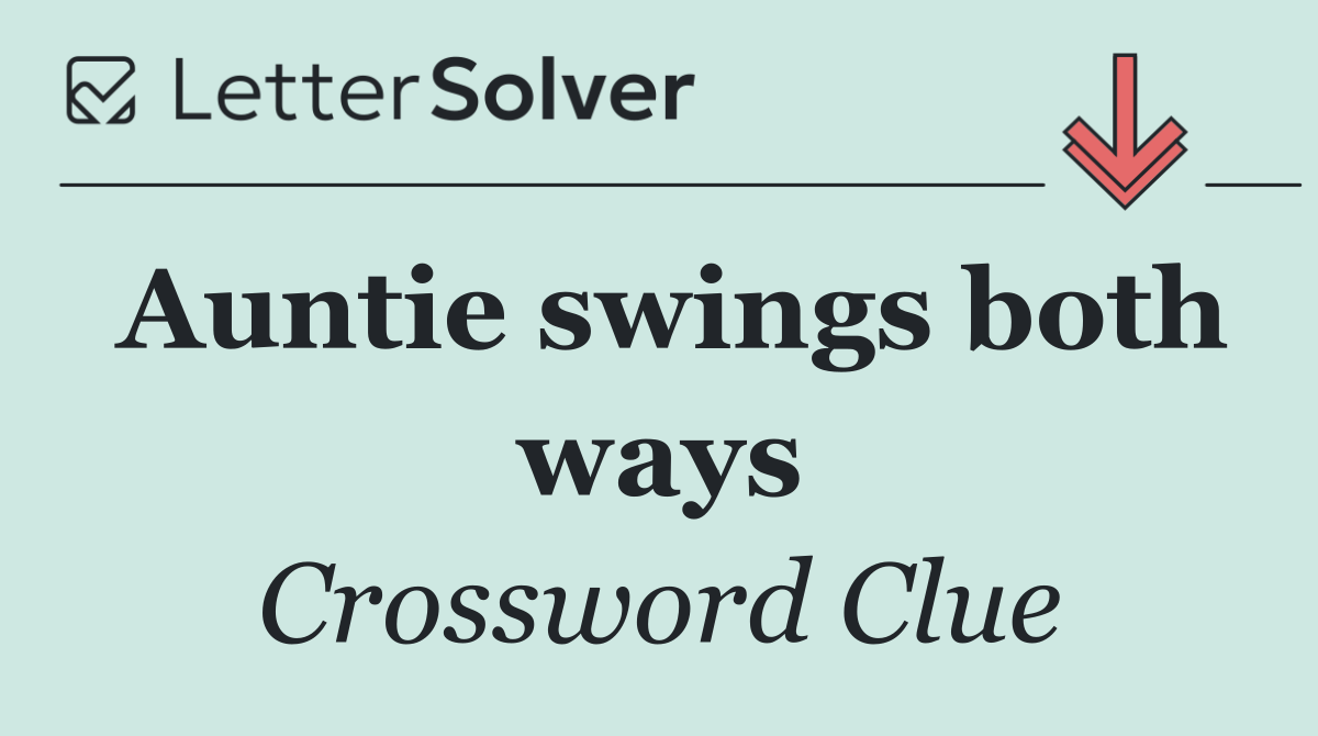 Auntie swings both ways