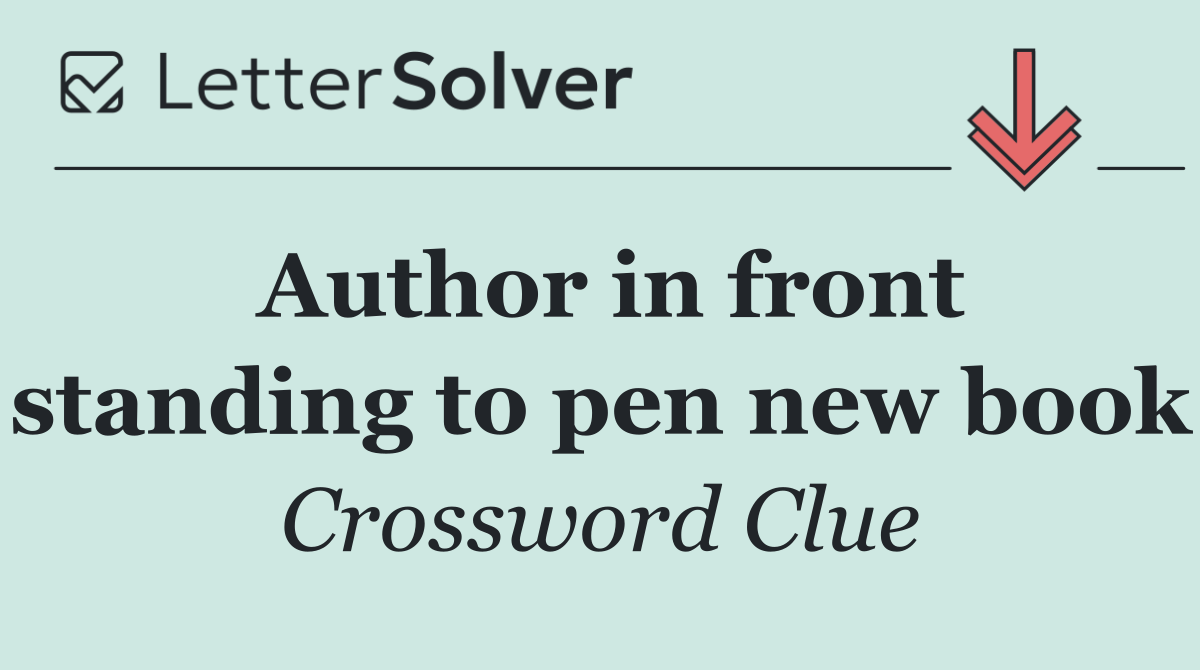 Author in front standing to pen new book