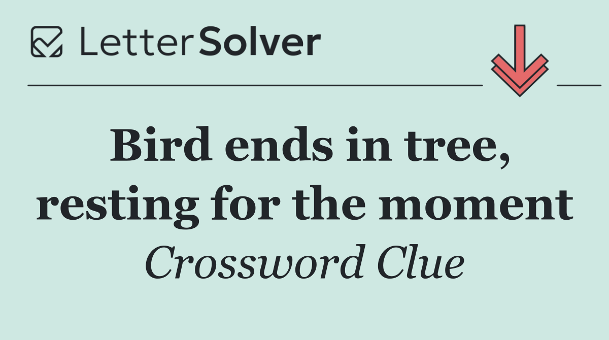 Bird ends in tree, resting for the moment