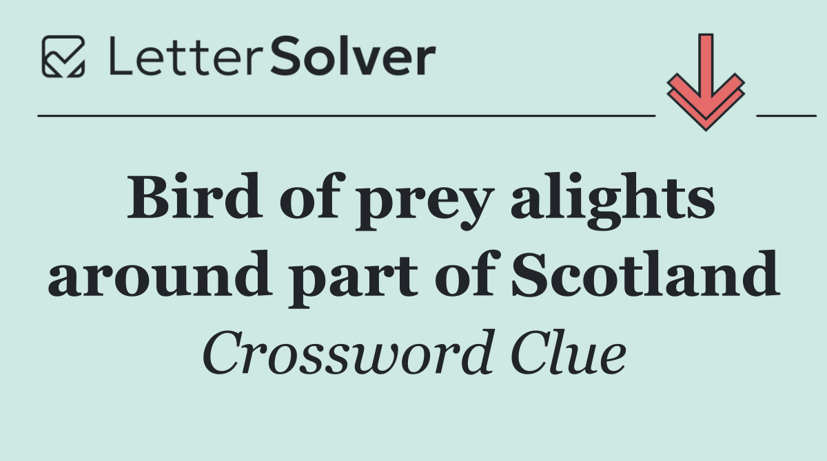 Bird of prey alights around part of Scotland
