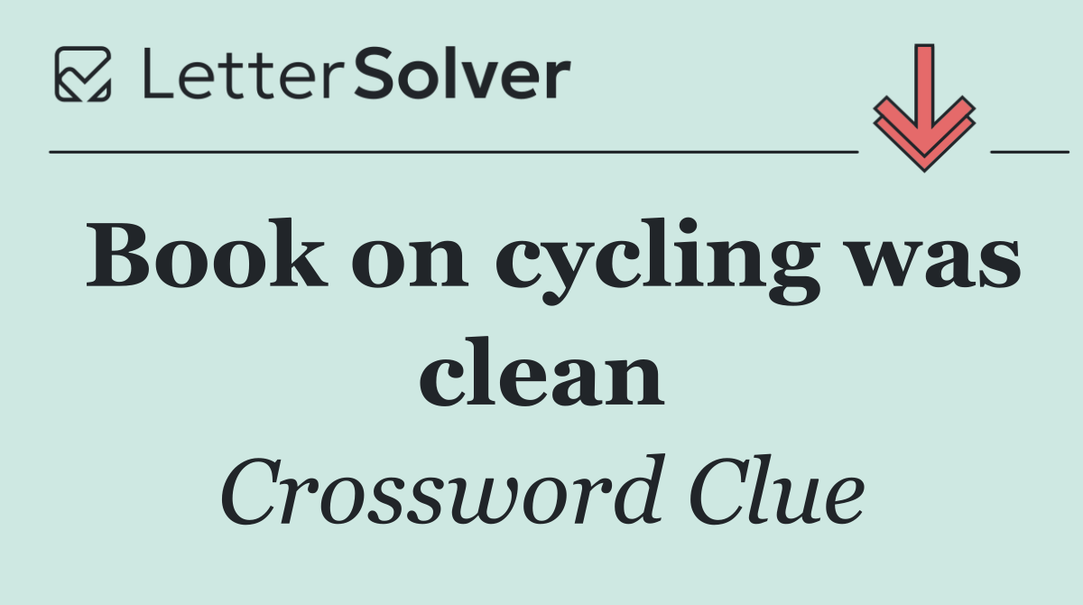 Book on cycling was clean